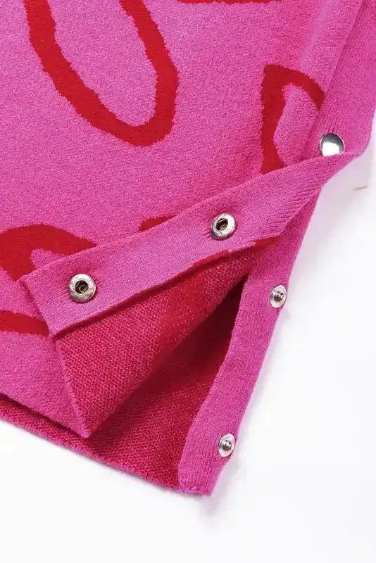 White Floral Knitted Top - Button Sides Sleeveless - Fashionfitz