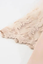 White Floral Lace Sleeve Patchwork Top - Fashionfitz