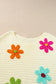 White flower crochet knitted top - tops/tops & tees