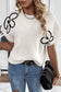 White flower embroidery sweater tee - sweaters & cardigans