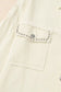 White frayed exposed seam denim jacket - outerwear