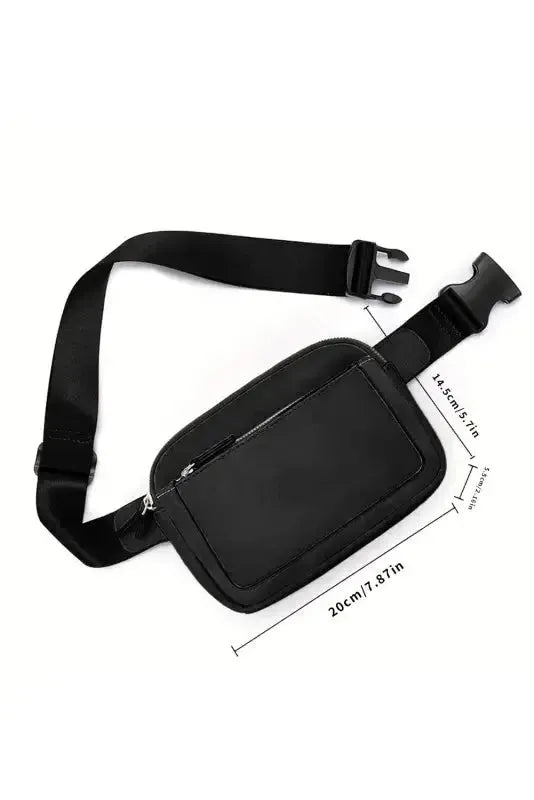 White Leather Color-block Zipped Removable Clip Crossbody Bag - Fashionfitz