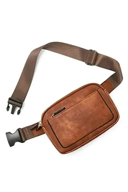 White Leather Color-block Zipped Removable Clip Crossbody Bag - Fashionfitz