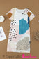 White leopard splicing color block mini dress - t-shirt dresses