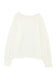 White long sleeve cutout shoulder relaxed sweater - sweaters & cardigans