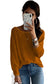 White long sleeve cutout shoulder relaxed sweater - sweaters & cardigans