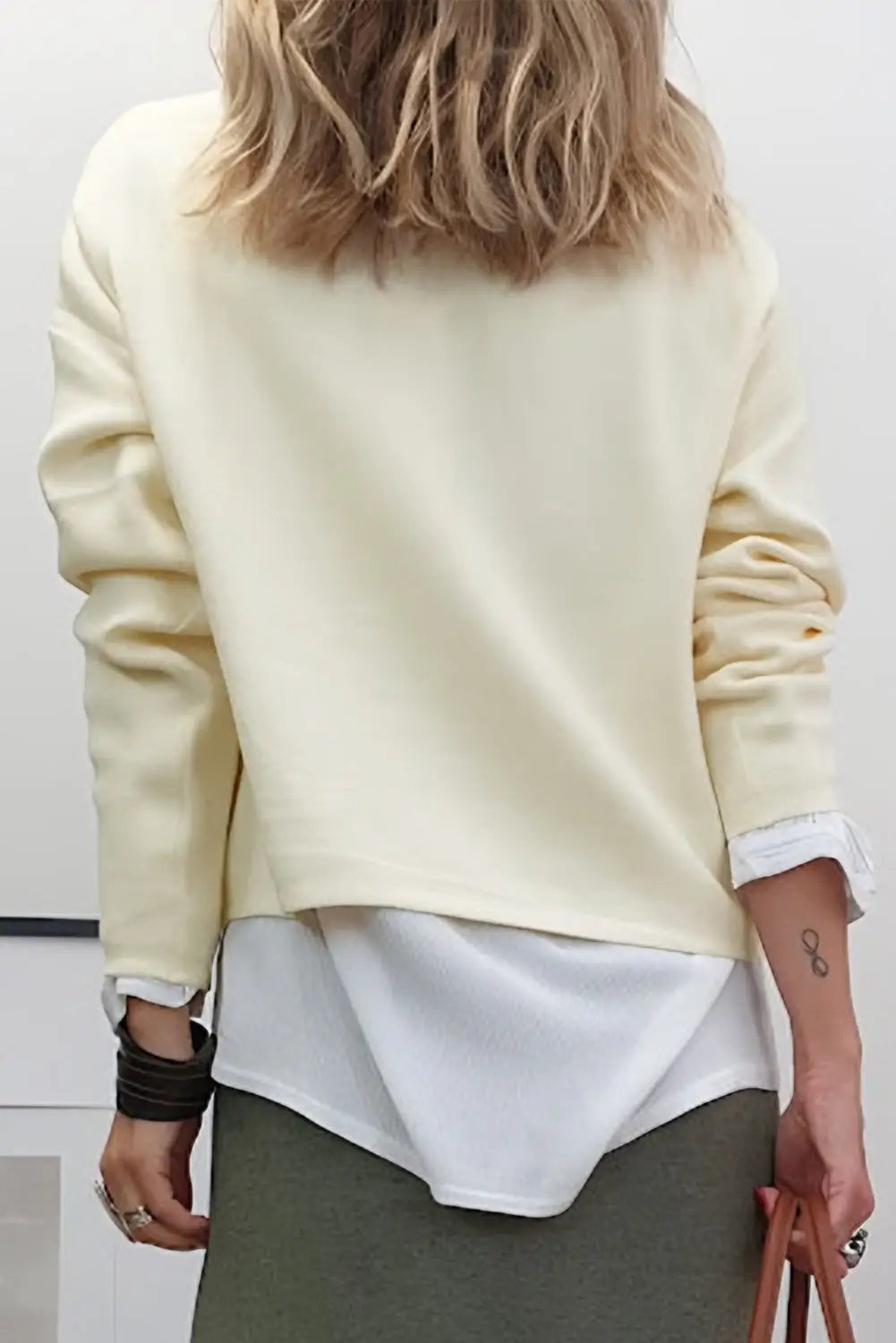White love more chenille graphic long sleeve sweatshirt - sweatshirts & hoodies