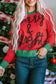 White merry & bright round neck casual sweater - sweaters cardigans