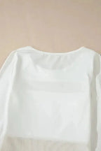 White Mesh Patchwork Bodysuit - Fashionfitz