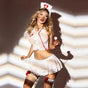 White Mesh Sexy Nurse Uniform Cosplay Lingerie - Fashionfitz