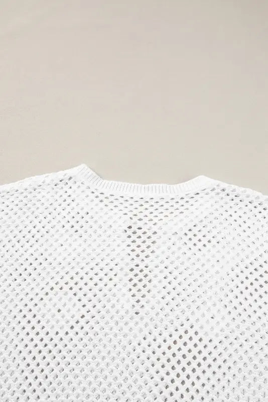 White open knit sweater | fashionfitz