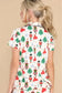 White Printed Christmas Pattern Buttoned Two Piece Sleepwear - Fashionfitz