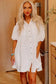 White Puff Sleeve Mini Dress - Fashionfitz