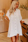 White Puff Sleeve Mini Dress - Fashionfitz