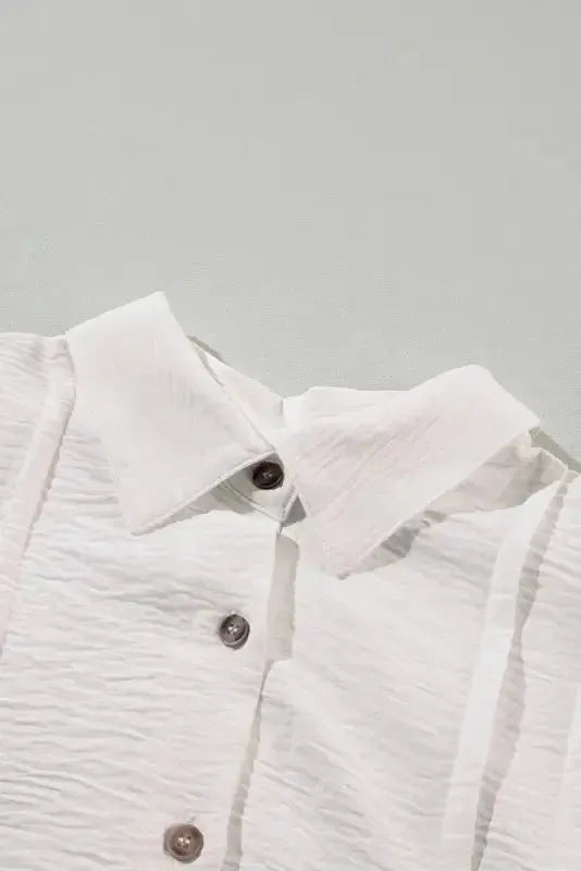 White Puff Sleeve Mini Dress - Fashionfitz