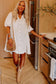 White Puff Sleeve Mini Dress - Fashionfitz
