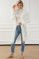 White rhombus hollowed knit open front cardigan - sweaters & cardigans