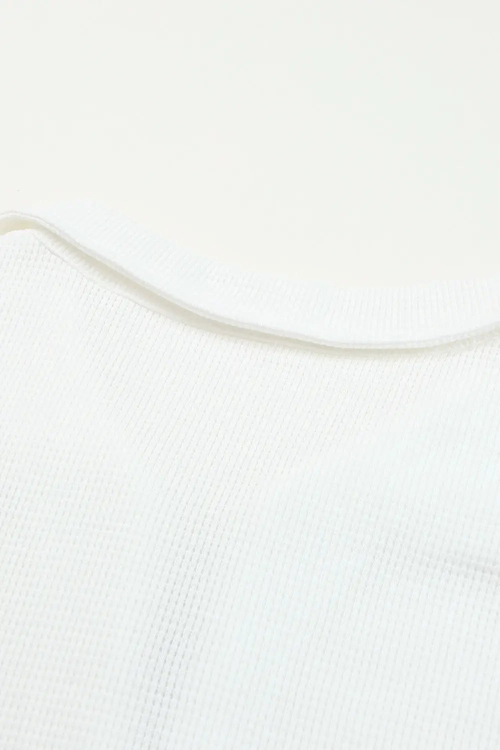 White ribbed zipper sweatshirt and high waist shorts set -