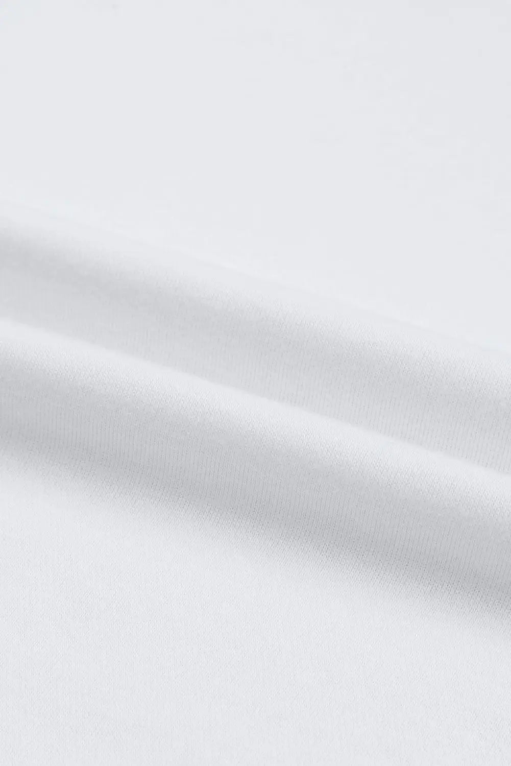 White sequin color block raglan sleeve pullover sweatshirt - tops