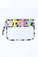 White snacks chenille letters zipped clear pouch - pink / one size / 100% pu - handbags