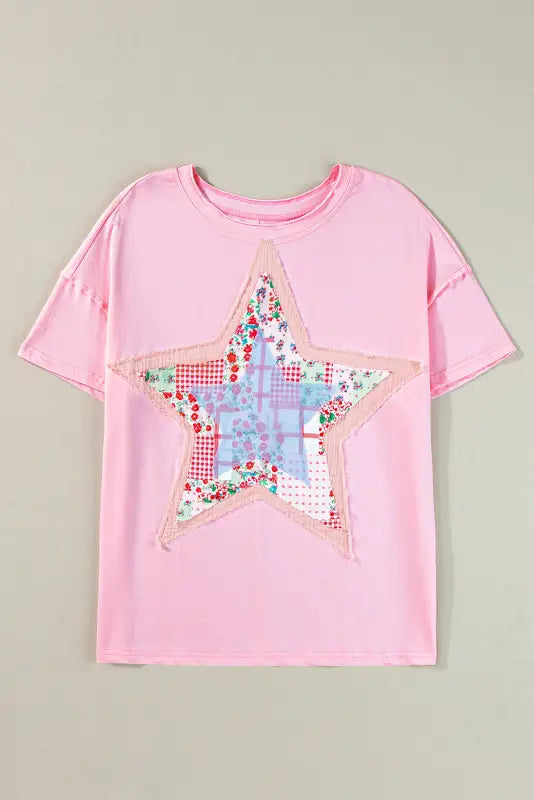 White star loose t-shirt - tops/tops & tees