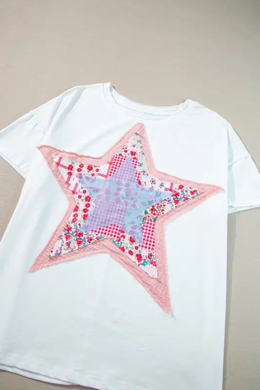 White star loose t-shirt - tops/tops & tees