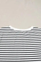 White Stripe Contrast Edge Tee and Shorts Set - Fashionfitz