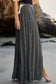 White striped printed slit wide leg high waist pants - bottoms