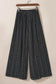 White striped printed slit wide leg high waist pants - bottoms