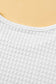 White t-shirt - checkered textured bat sleeve - tops/tops & tees