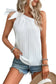 White textured bowknot one shoulder tank top - tops/tank tops