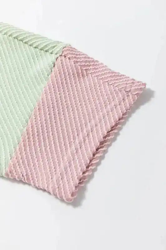 White Textured T-Shirt - Color-block Patchwork Half Sleeve Plus - Fashionfitz