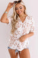 White top - plus size leopard print v neck short sleeve - size/plus tops/plus tops & tees