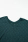 Blackish green v neck knitted flowy blouse - tops