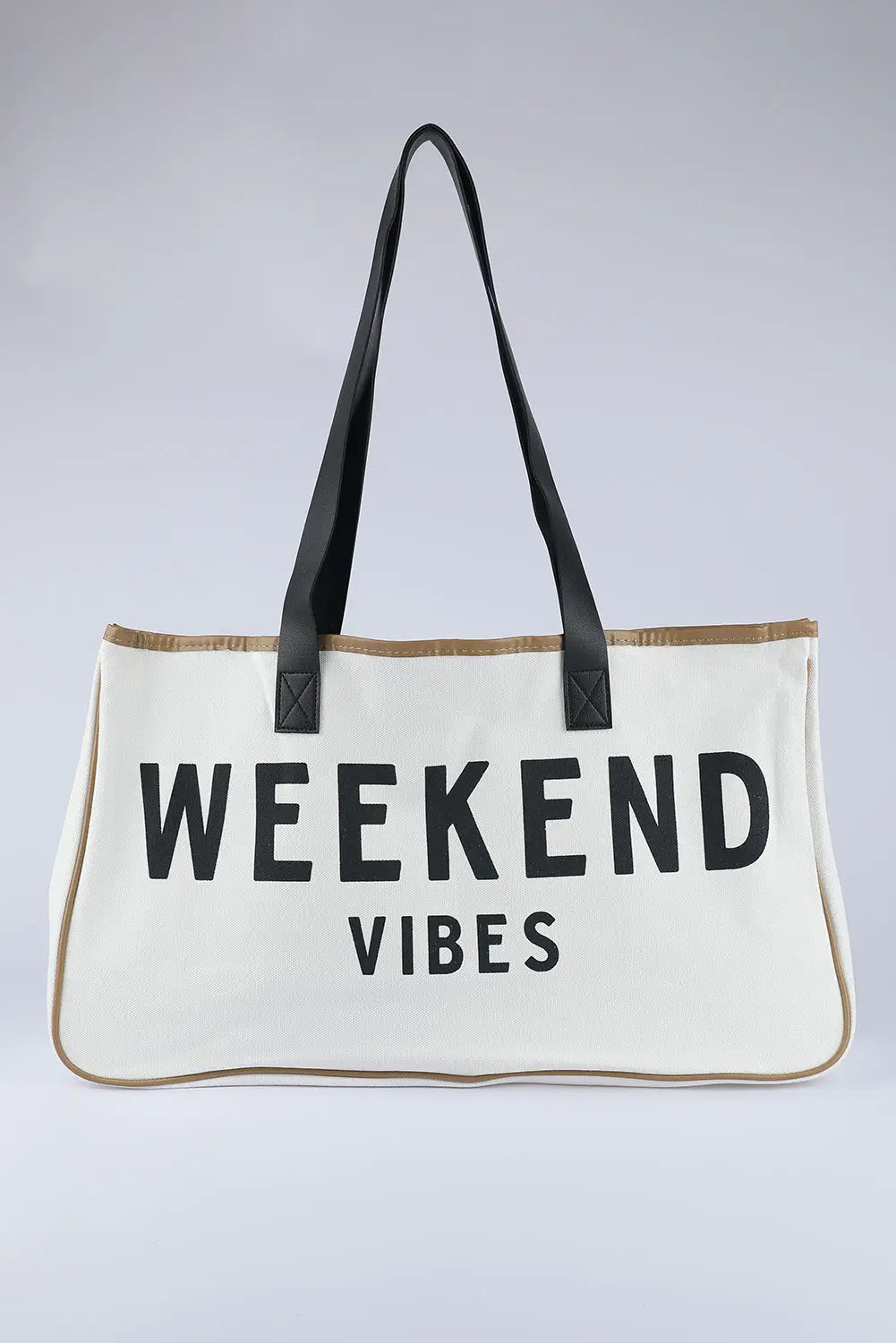 White weekend vibes canvas tote - one size - handbags
