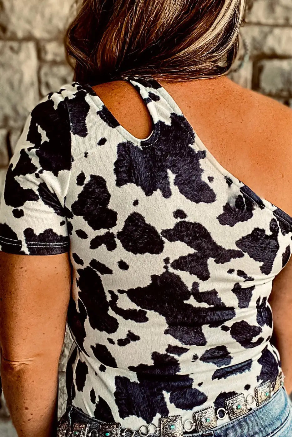 White western cow spots slim fit t-shirt - t-shirts