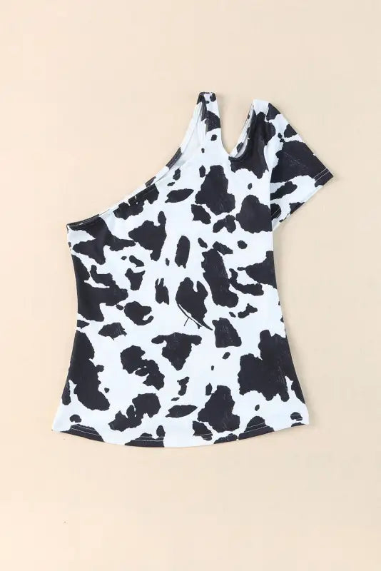 White western cow spots slim fit t-shirt - t-shirts