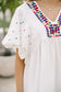 White whisper embroidered shirt - blouses