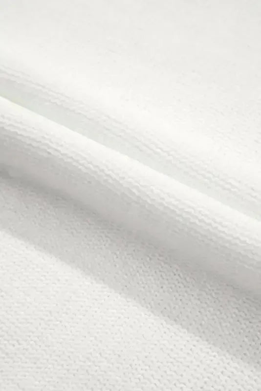 White Woven Tasseled Sleeveless Mock Neck Sweater Vest - Fashionfitz