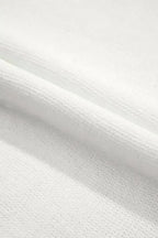 White Woven Tasseled Sleeveless Mock Neck Sweater Vest - Fashionfitz