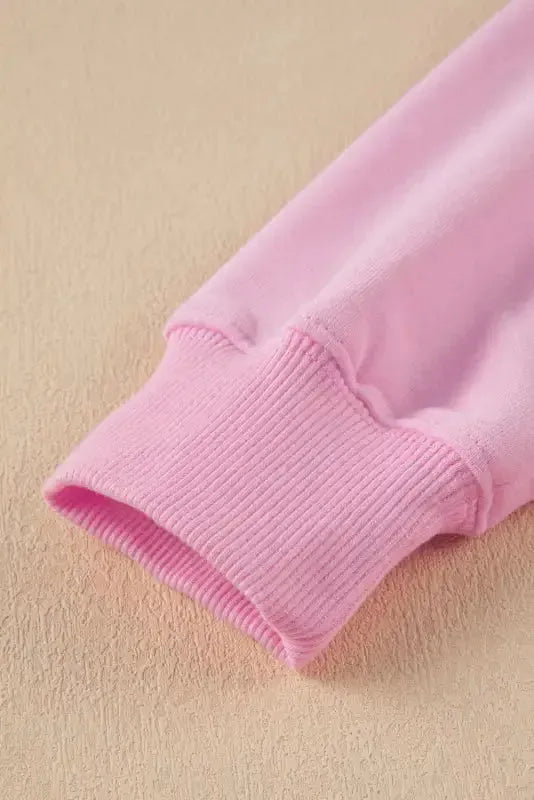 White XOXO Glitter Print Round Neck Casual Sweater - Fashionfitz