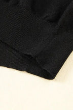 White XOXO Glitter Print Round Neck Casual Sweater - Fashionfitz