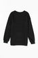 White xoxo glitter print round neck casual sweater