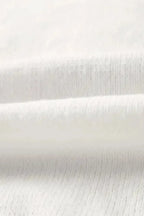 White XOXO Glitter Print Round Neck Casual Sweater - Fashionfitz