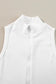 White sleeveless ribbed top with zipper and mock neck, perfect relax wear