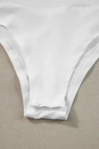White Zip-up Bodysuit - Mock Neck Ribbed Sleeveless - Fashionfitz
