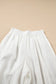 Wide leg linen pants in white casual tie waist