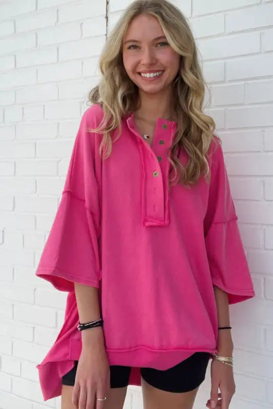 Wide sleeve tunic top | women’s tops | fashionfitz