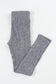 Dark grey wide waistband ribbed textured knit leggings