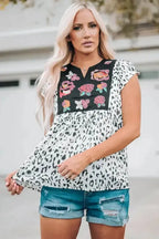Wild Flower Embroidered Shift Top - Fashionfitz